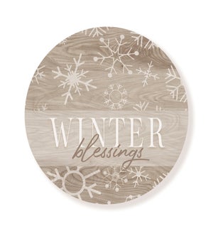 Winter Blessings Snowflakes Circle